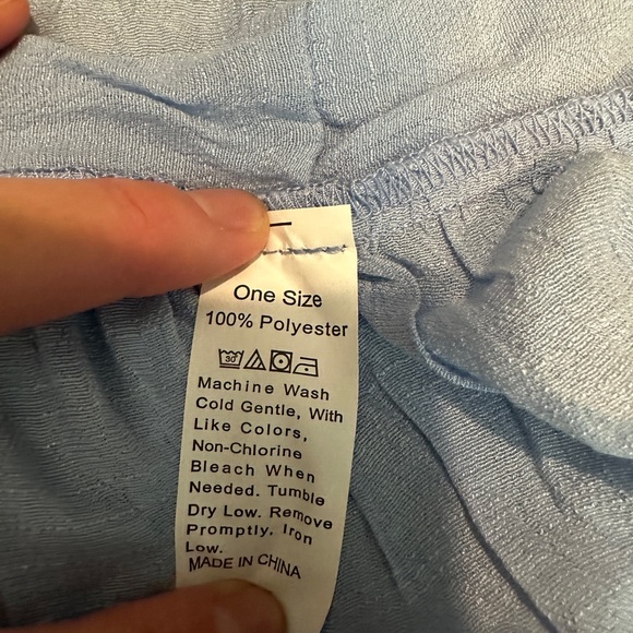 Blue swimsuit tie wrap sarong cover up summer vacation beach pool casual… - Picture 11 of 11